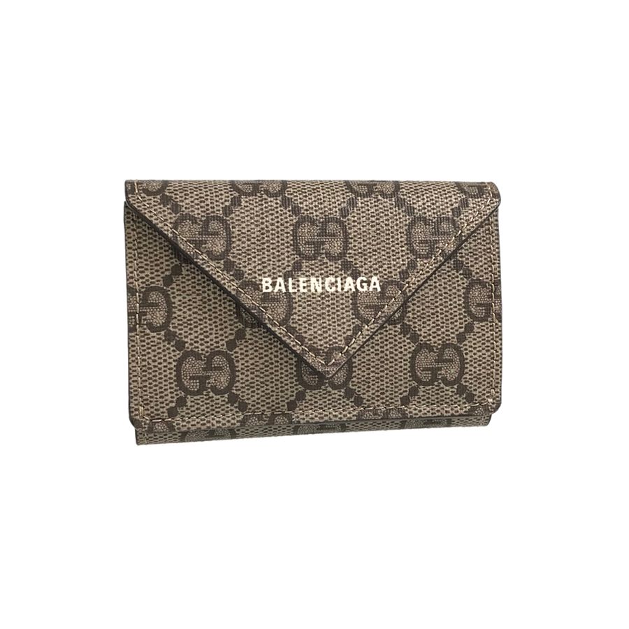 GUCCI BALENCIAGA ペーパーミニウォレット グッチ バレンシアガ - 折り財布