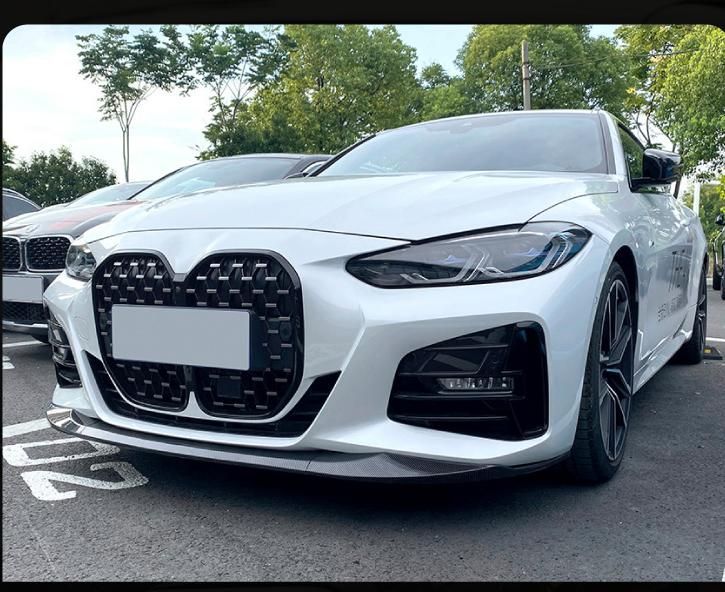 適用BMW 4シリーズ G22 G23 425i 430i 20 MPタイプ カーボン調 フロントリップ スポイラー エアロ 外装 ドレスアップ 注目シリーズ ZZ520