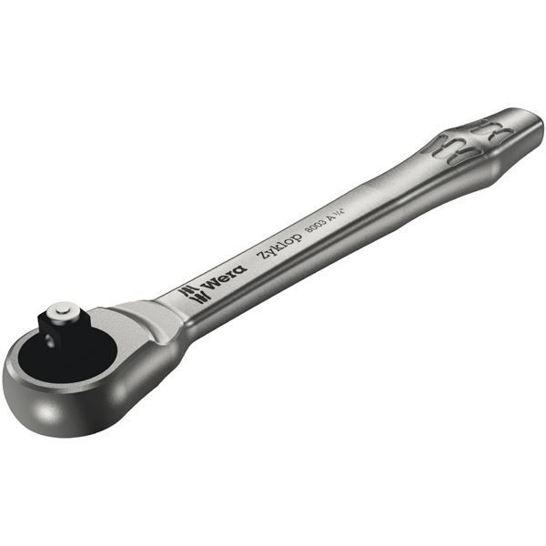 WERA ヴェラ 差込角1|4SQ メタルラチェットレンチ 全長141mm ZYKLOPプッシュスル—スクエア付き 004003 工具 ツール レンチ