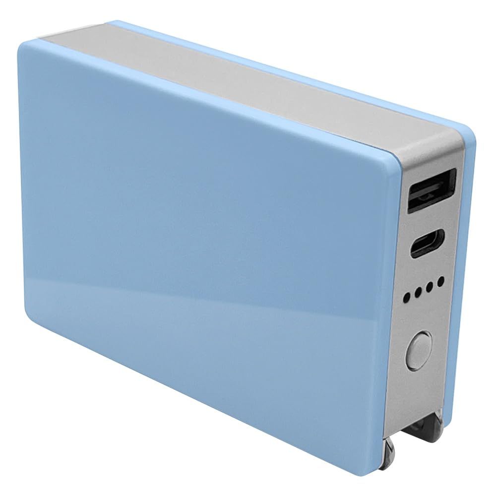 ラスタバナナ iPhone iPad モバイルバッテリー AC充電器 5000mAh Type-C Type-A 1ポート 3.0A ブルー RLI050AC3A01BL [ブルー]