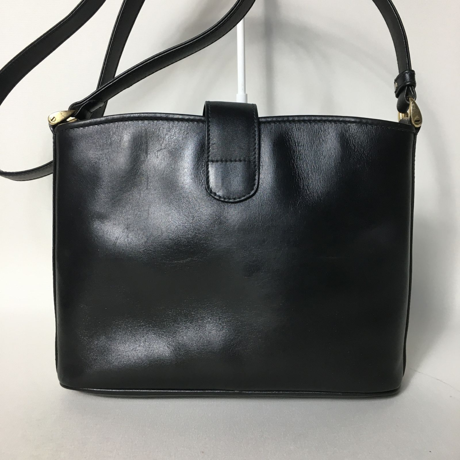 【ネット限定】 2505-8｜セリーヌ トリオンフ ブラック レザー ショルダーバッグ バッグ