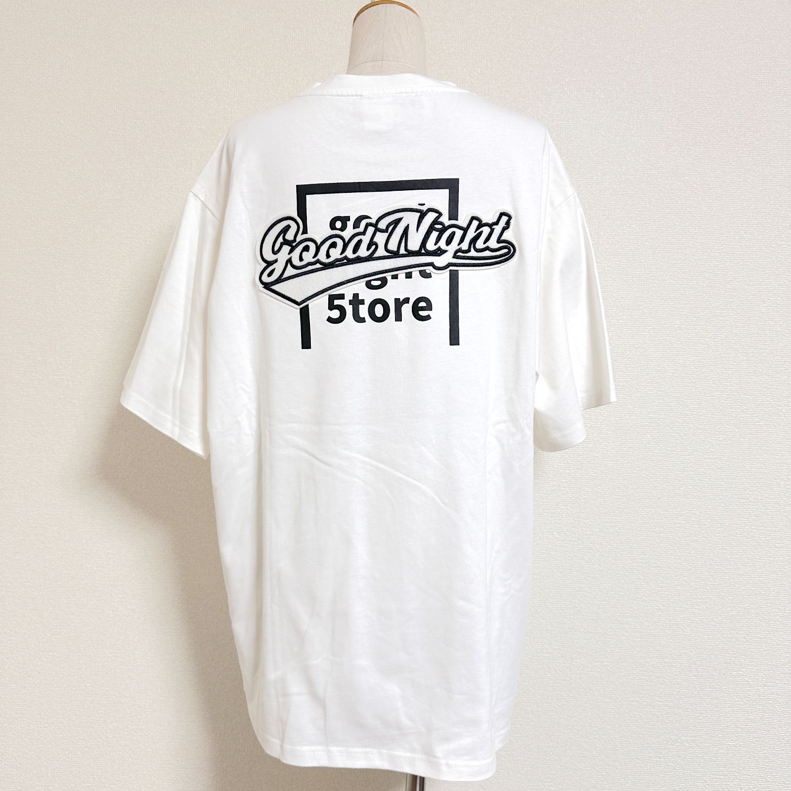 美品 goodnight5tore グッドナイトストア T-shirt patch-logo プリント 