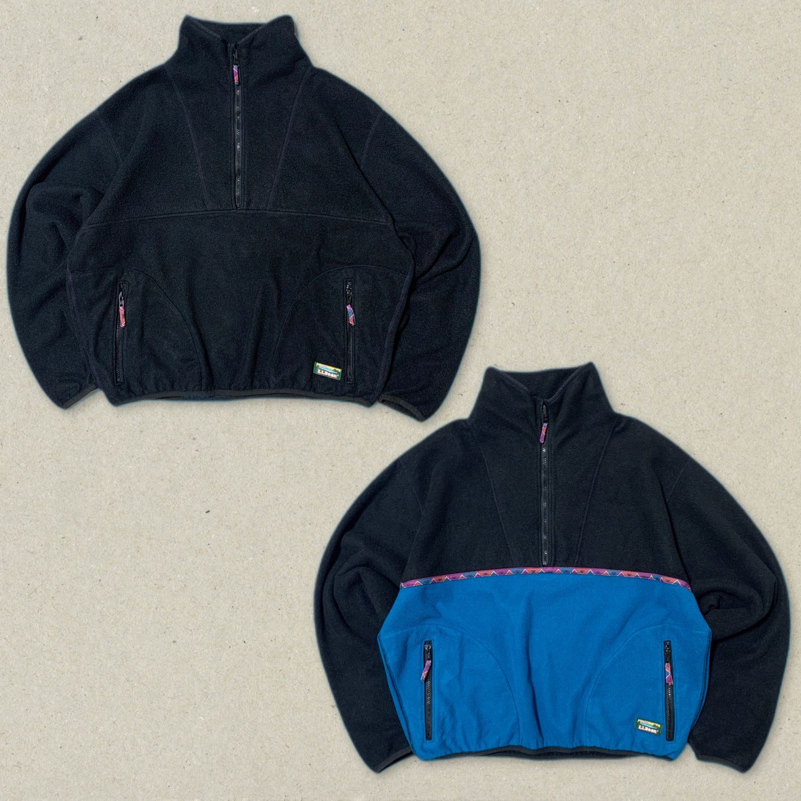 90s USA製 L.L.Bean Reversible Fleece Pullover エルエルビーン 