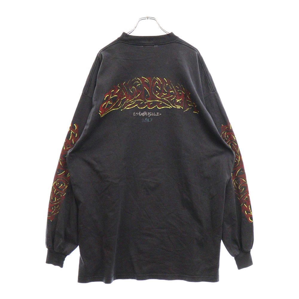 BALENCIAGA (バレンシアガ) 23AW ヴィンテージ加工ロゴプリント