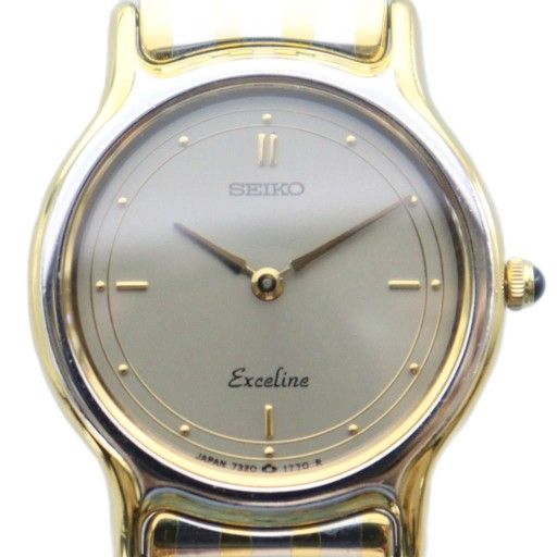 SEIKOエクセリーヌ ラウンド シルバー×ゴールド Seiko Exceline 1F20