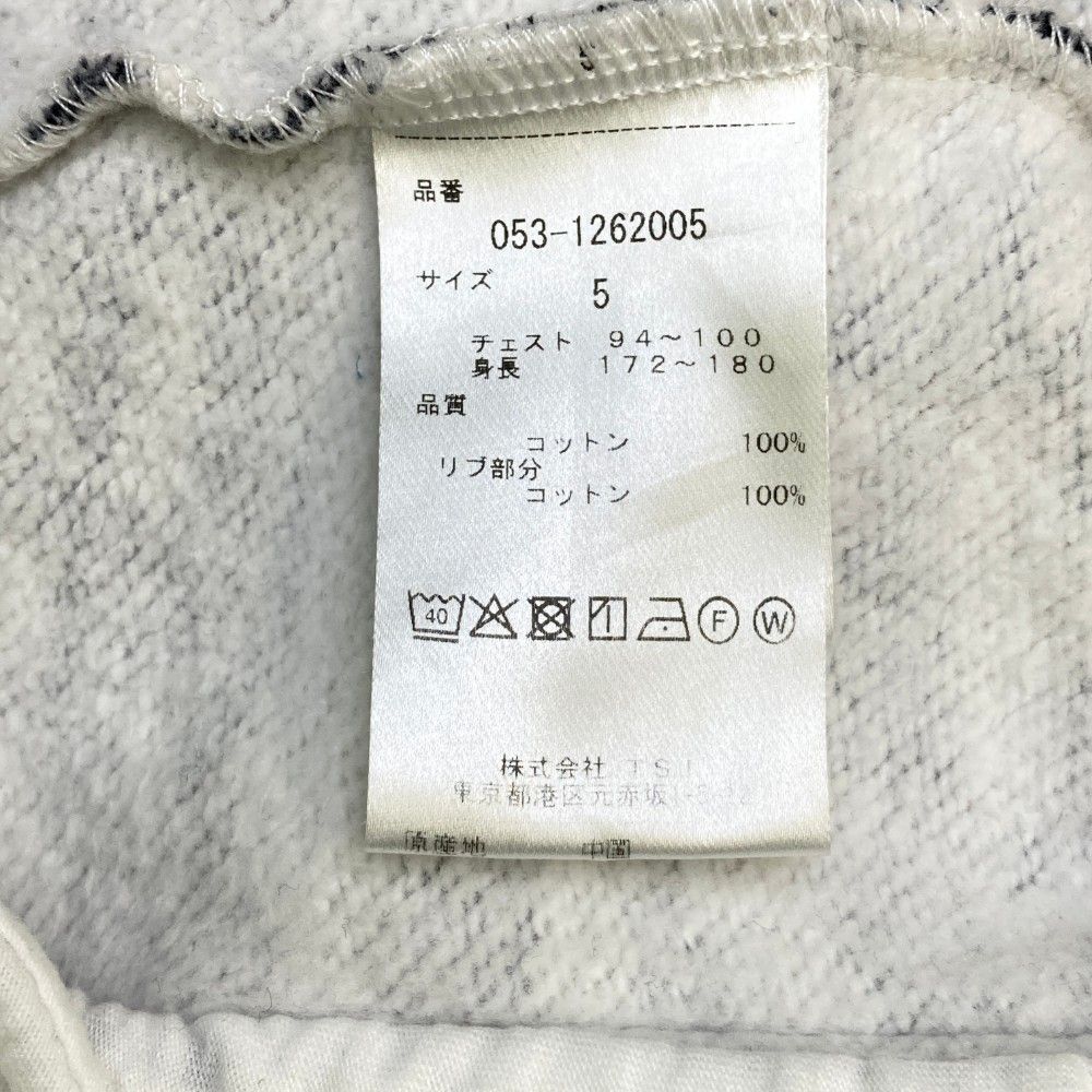 サイズ：5 PEARLY GATES パーリーゲイツ 裏起毛 ジップパーカー ロゴ