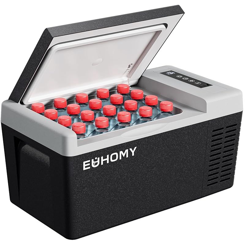 Euhomy 車載冷蔵庫 18L EUHOMY 車載冷蔵庫 ポータブル冷蔵庫 小型 【-20℃?20℃ 急速冷凍