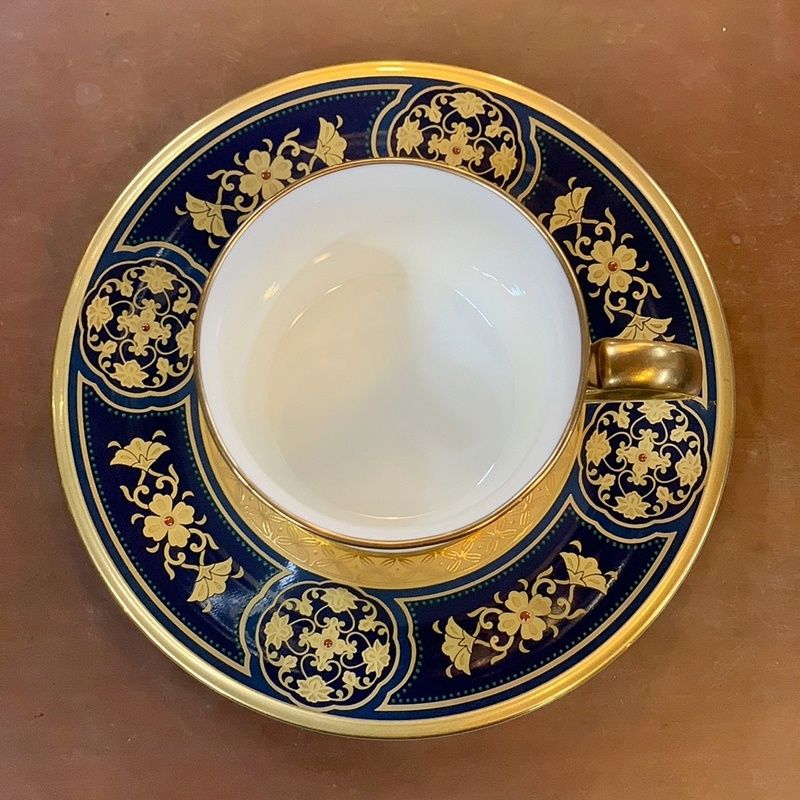 Noritake ノリタケ デミタスカップ＆ソーサー 1客 インペリアルクレスト IMPERIAL CREST コバルト ブルー ボーンチャイナ 金彩  廃盤 人気 紺【RU0331-7】 - メルカリ