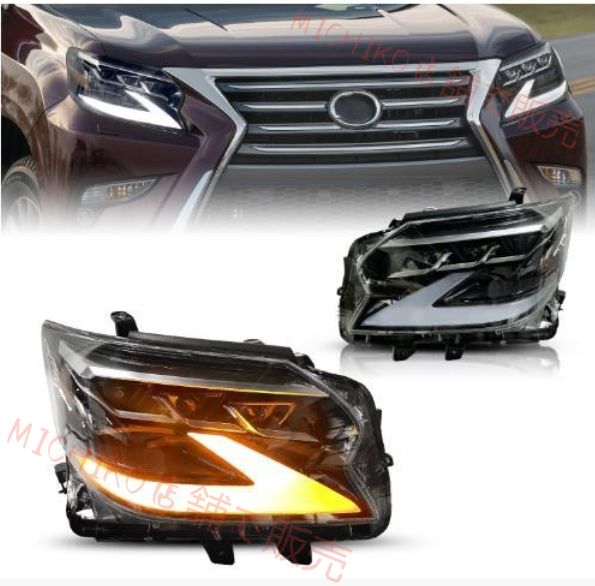 レクサス GX460 2015-2021 ヘッドランプ ヘッドライト流れるシャルウィンカー 外装カスタム