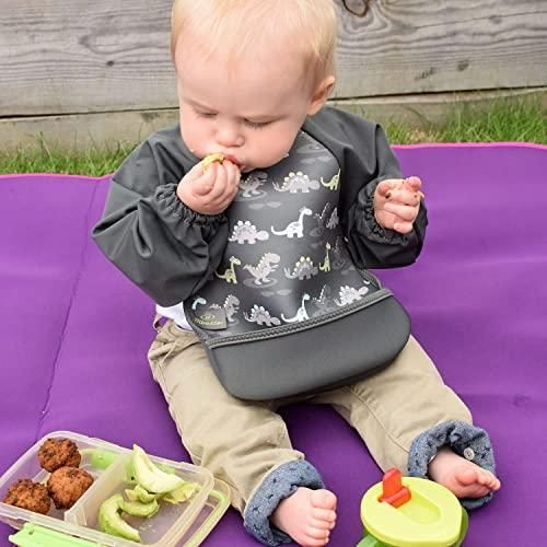  Bibetta ビベッタ お食事エプロン 洗濯機で洗える 乾燥機 スタイ 長袖 スモック 離乳食 保育園 防水 食事スタイ ウルトラビブ ラグ スタイ よだれかけ ベビー服(~95cm)