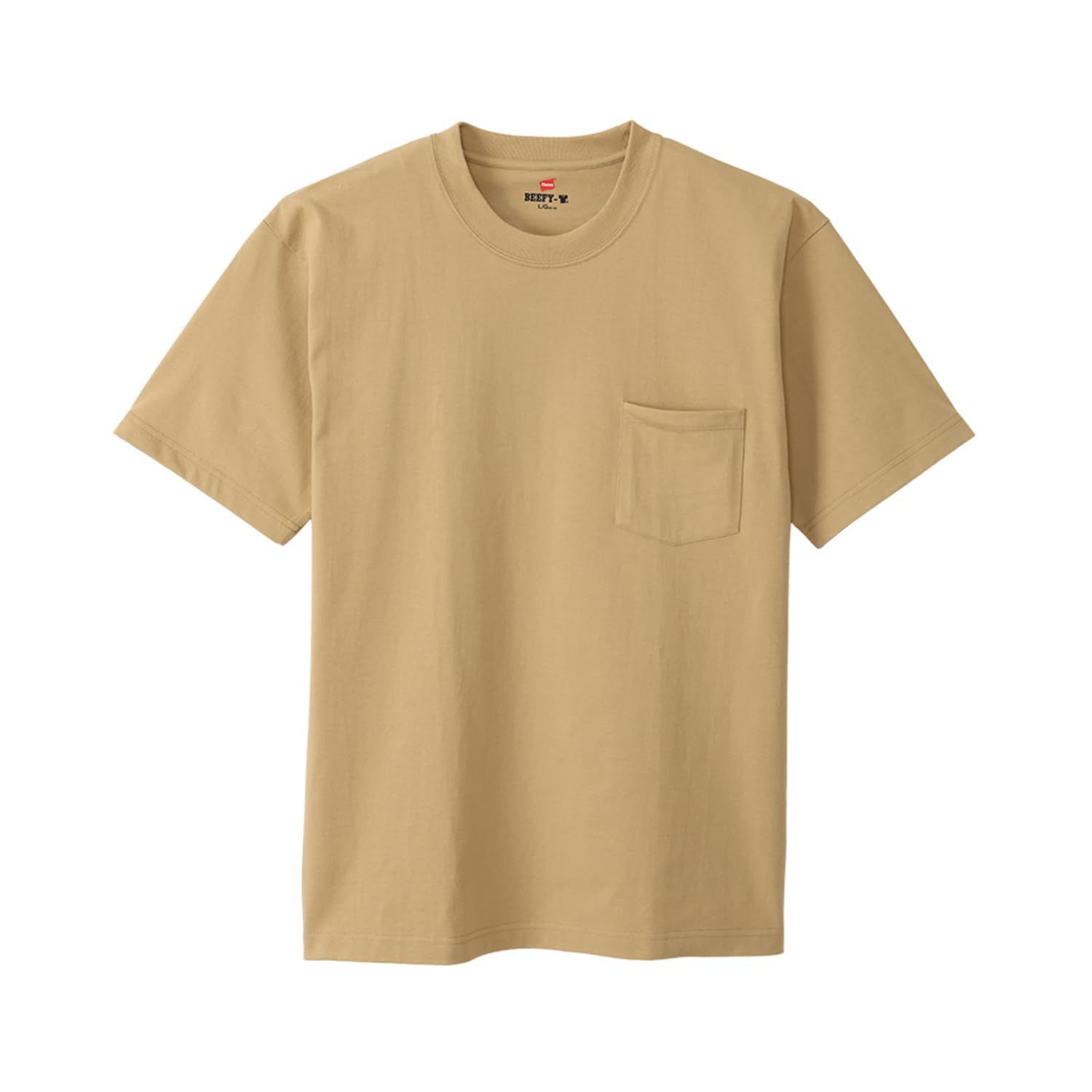 綿100% 丸首 丸胴仕様 タグレス仕様 半袖 ビーフィポケットTシャツ Tシャツ ビーフィー H5190 [ヘインズ] メンズ