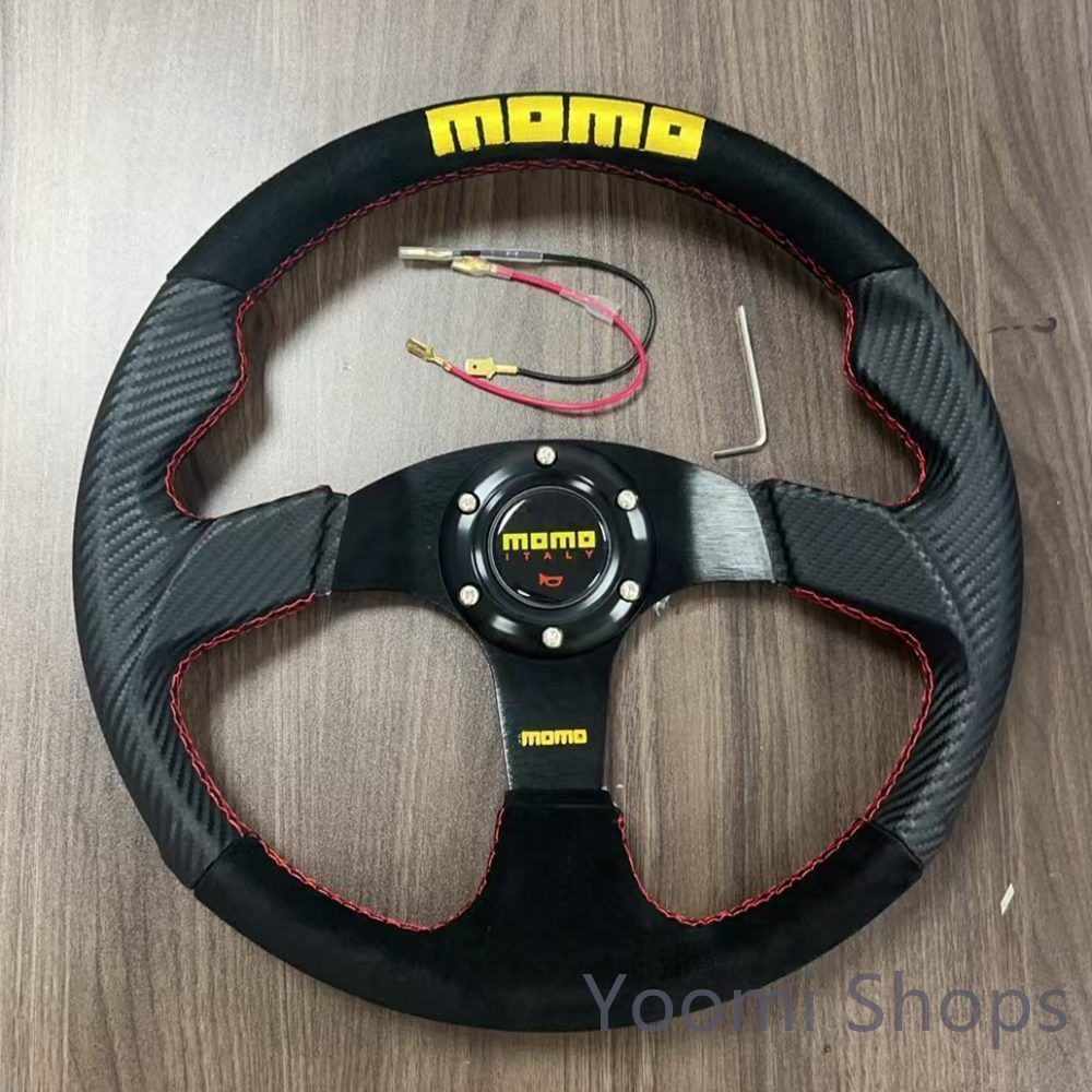 MOMO モモ ステアリング ハンドル本体 カーボンテキスタイル マットレザー 14インチ 350MM レース race カ kkkstw