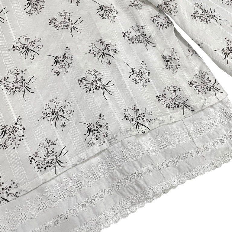 tao COMME des GARCONS 22SS フラワープリントレースヘム