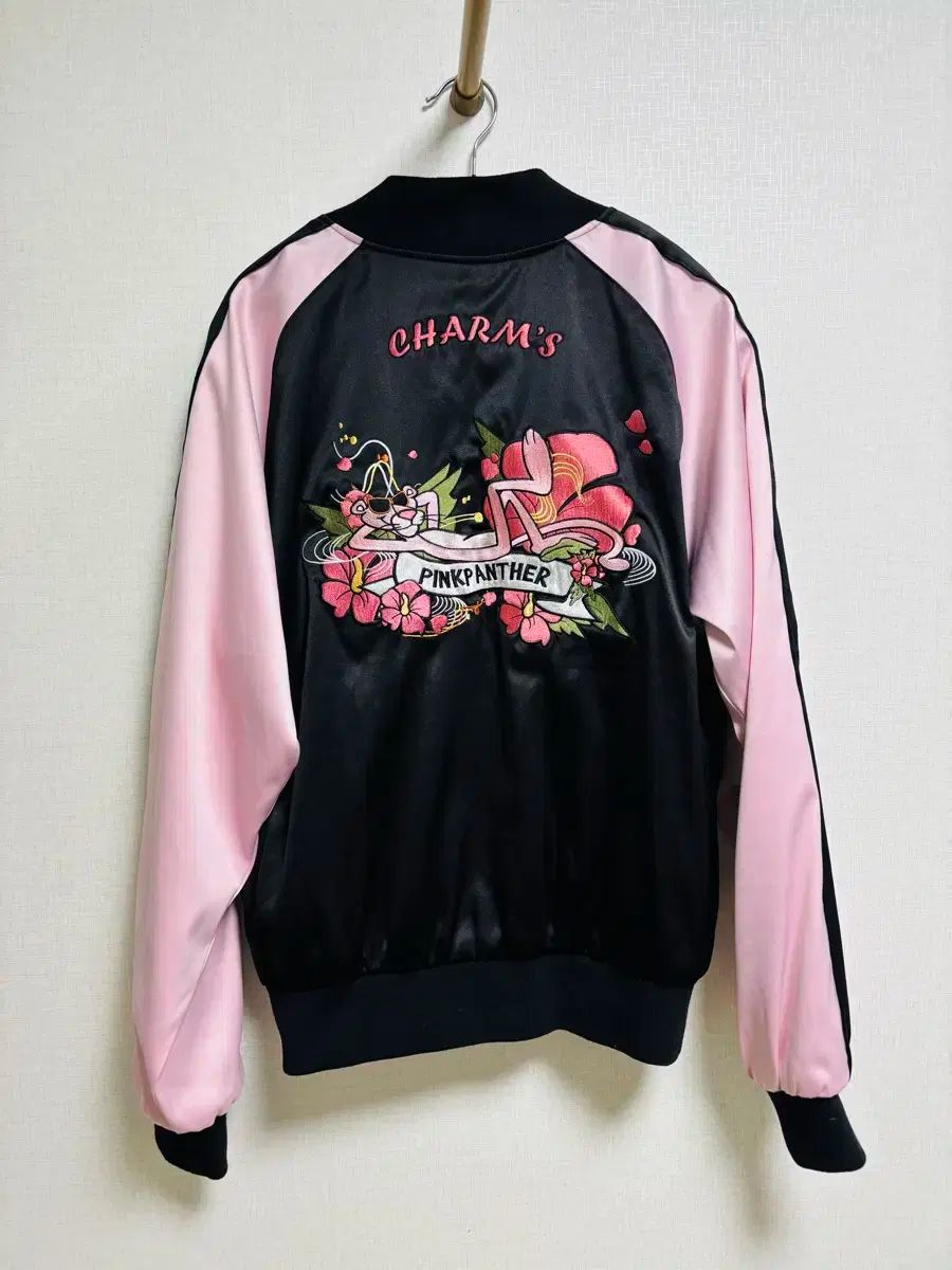 Flag staff ピンクパンサー 刺繍スカジャン PINK PANTHER × FRAGSTAFF