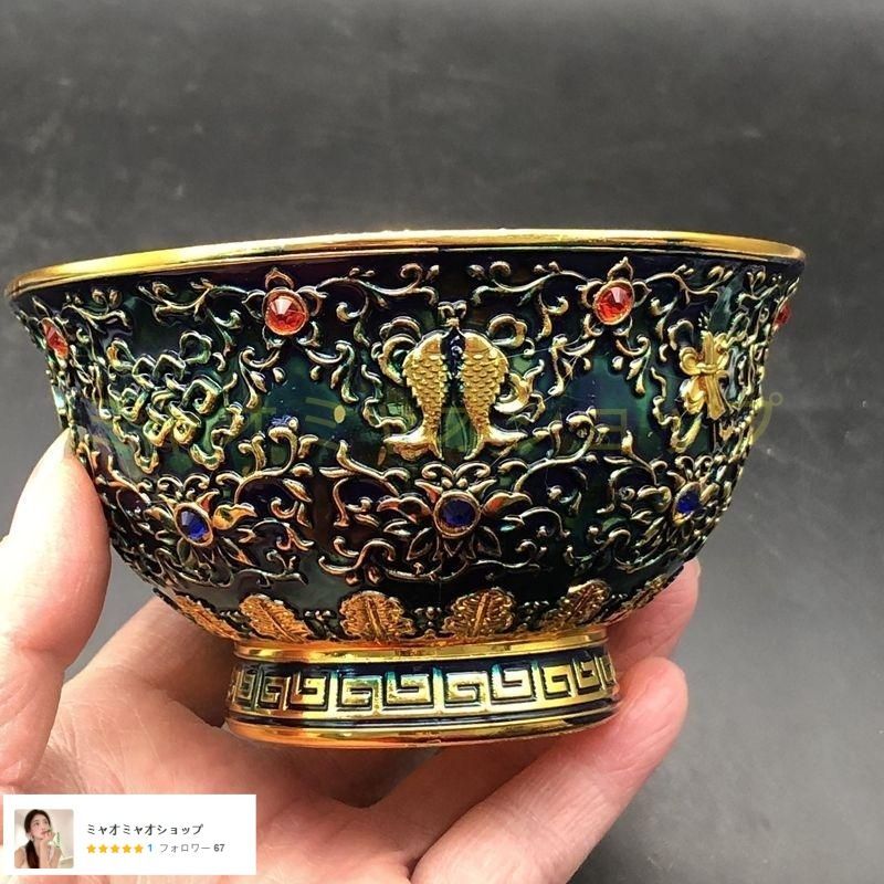 清乾隆吉祥八宝碗 景泰藍銅碗 装飾品 現代工芸品 美術品 置物