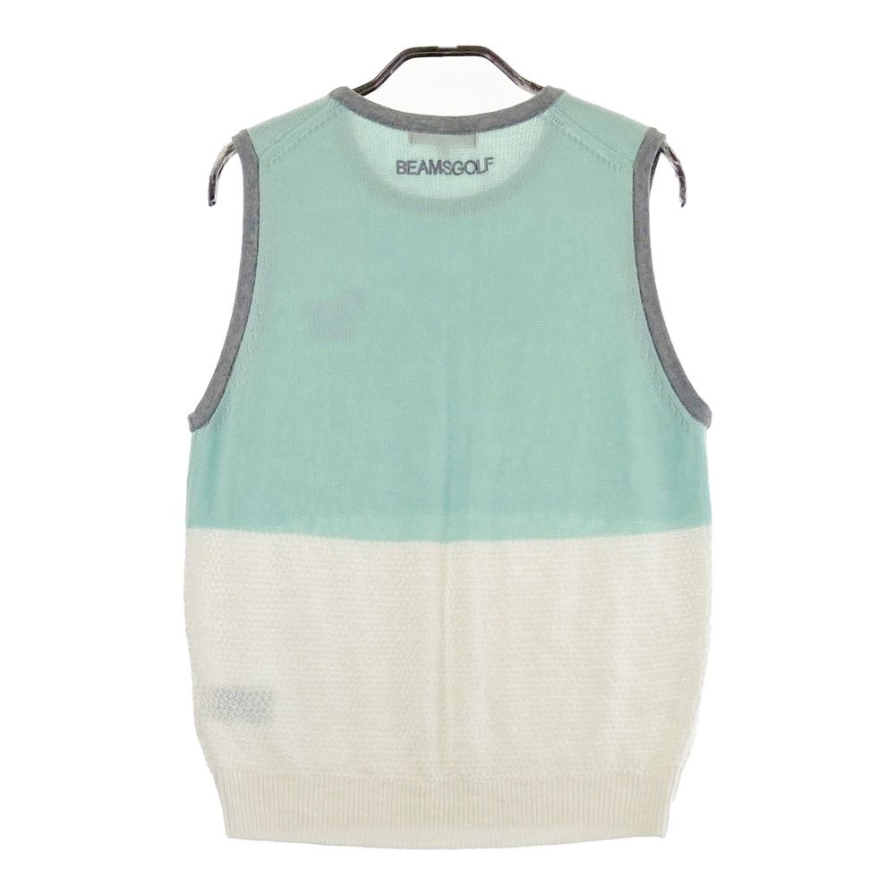 サイズ：L BEAMS GOLF ビームスゴルフ ニットベスト ブルー系