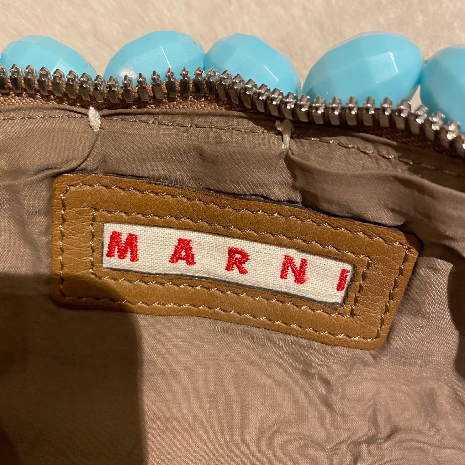 MARNI／clutch bag（マルニ）ビジュー レザー クラッチバッグ - メルカリ