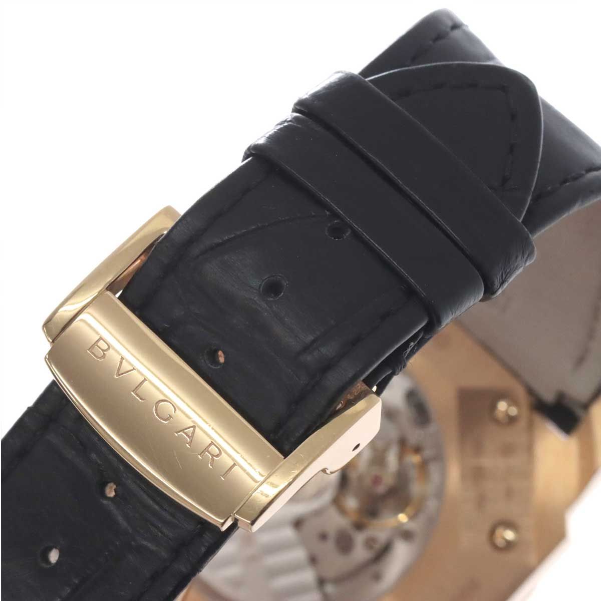 ブルガリ BVLGARI オクト BGOP41G メンズ 腕時計 デイト ブラック 文字盤 K18PG 裏スケルトン 自動巻き Octo  90175869 - メルカリ