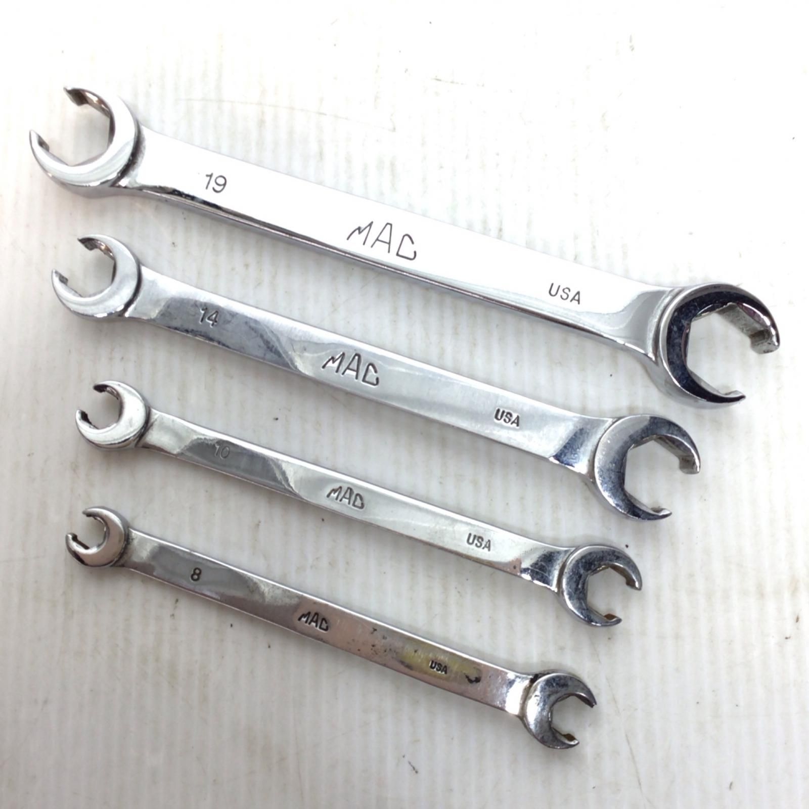 ΘΘMAC ハンドツール フ ナットレンチ 程度B 4本セット 使用感有 FB61921MMR 1417 1012 810