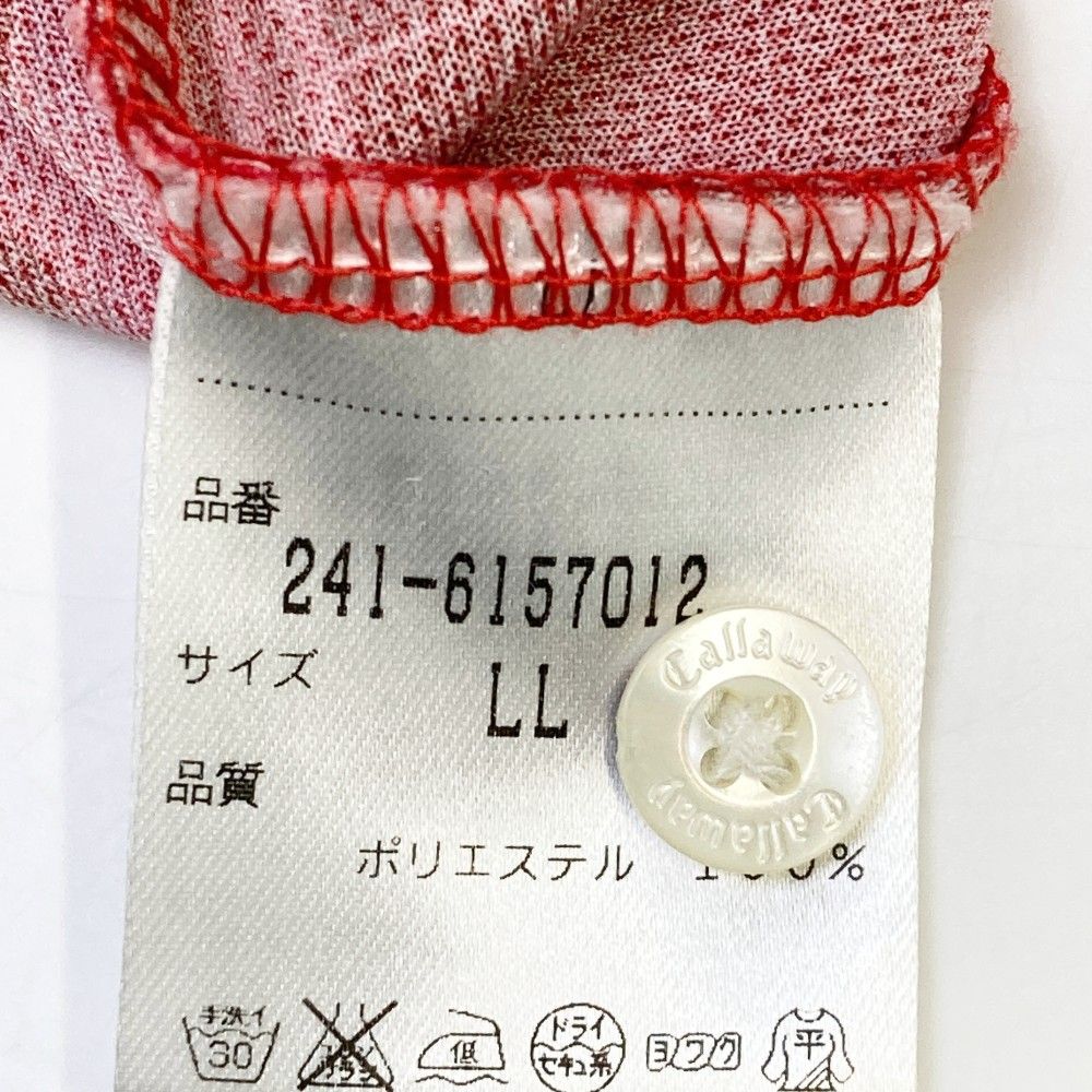Callaway レッドレーベル　ゴルフポロシャツ LLサイズ Callaway キャロウェイ レッドレーベル 半袖ポロシャツ レッド