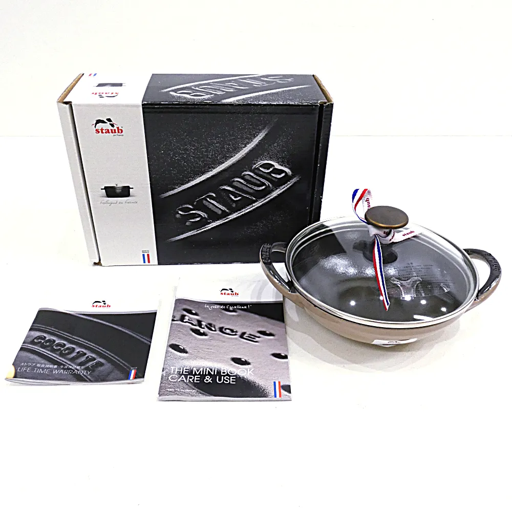 Staub ベビー ウォック 16 ブラック 真鍮ツマミ 2025年最新】ストウブ