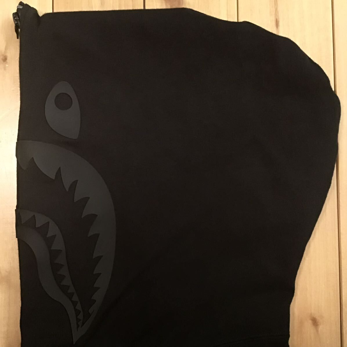 BAPE Double Knit Shark Full Zip Hoodie Mサイズ black a bathing ape