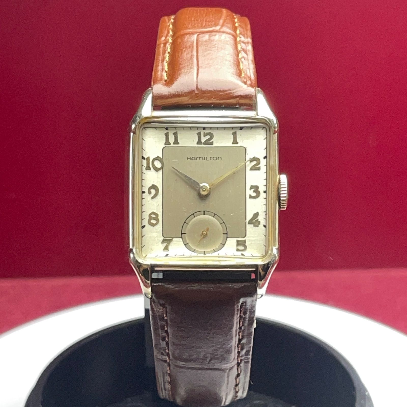 50s アールデコ 10KGF HAMILTON 米国製 手巻 スモールセコンド 