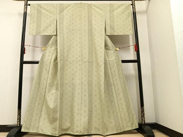 平和屋本店□極上 結城紬 奥順謹製 はたおり娘 80亀甲 飛び