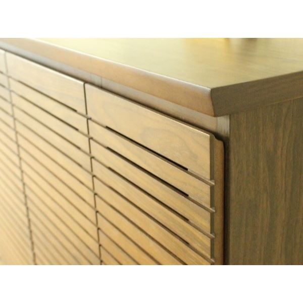 シューズキャビネット ウォルナット 幅約110cm 完成品 代引不可