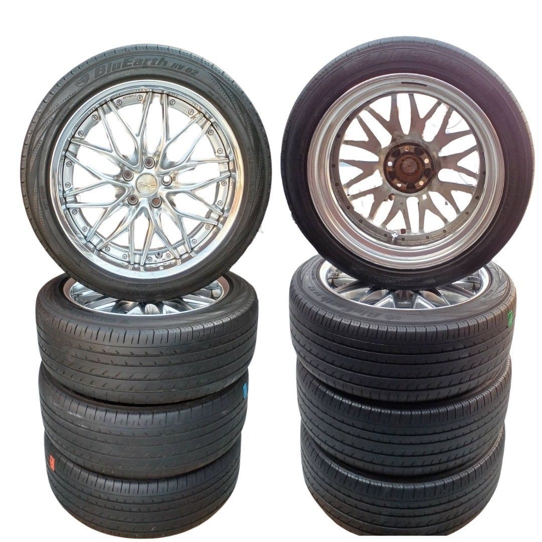 WORK 夏タイヤ（ホイール付き）245/45R19 タイヤ溝1山程度 タイヤ 