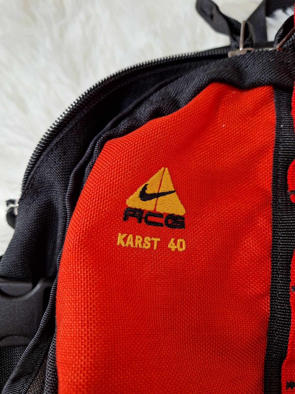 【レア商品】90s Nike AIR リュック　黒/赤/オレンジ boop_vintage様 限定 NIKE ナイキ リュック 90s Nike ACG バック