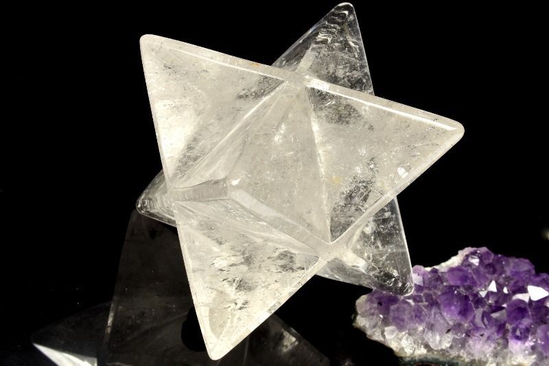 1点物】水晶クリスタルクォーツ 91x76mm アステロイドマカバ (星型正