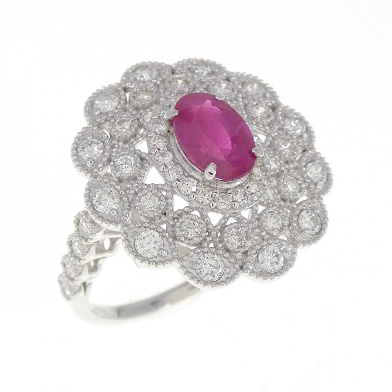 PT950 ルビー リング 1.01CT ビルマ産 - メルカリ 