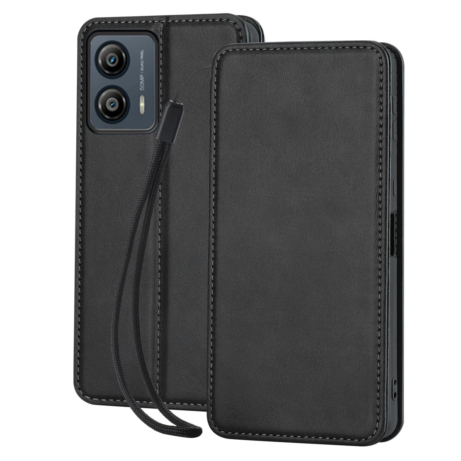 【在庫セール】モトローラ 手帳型 g53y ケース g53j 5G スマホケース G53j レザー G53y カード収納 Moto 内蔵マグネット式 Motorola ブラック
