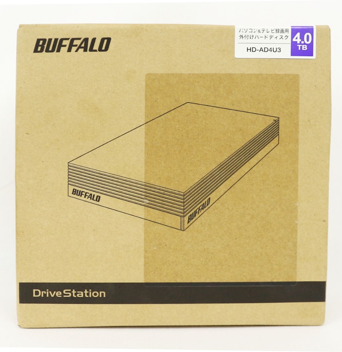 ST BUFFALO Drive Station HD - AD4U3 4.0 TB パソコン ＆ テレビ 録画用 外付け ハード ディスク