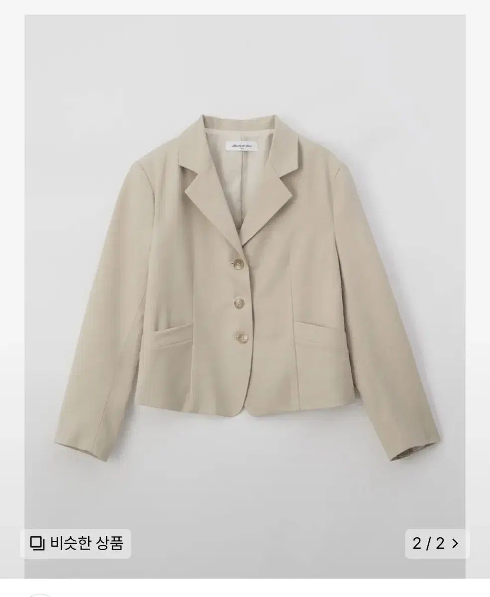 スタンダードブルー oblique line short jacket ー beige