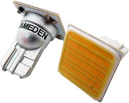 2：電球色 まめ電(MAMEDEN) T10 上型 COB 12V 24V 対応 面発光 ルームランプ LED (2：電球色)