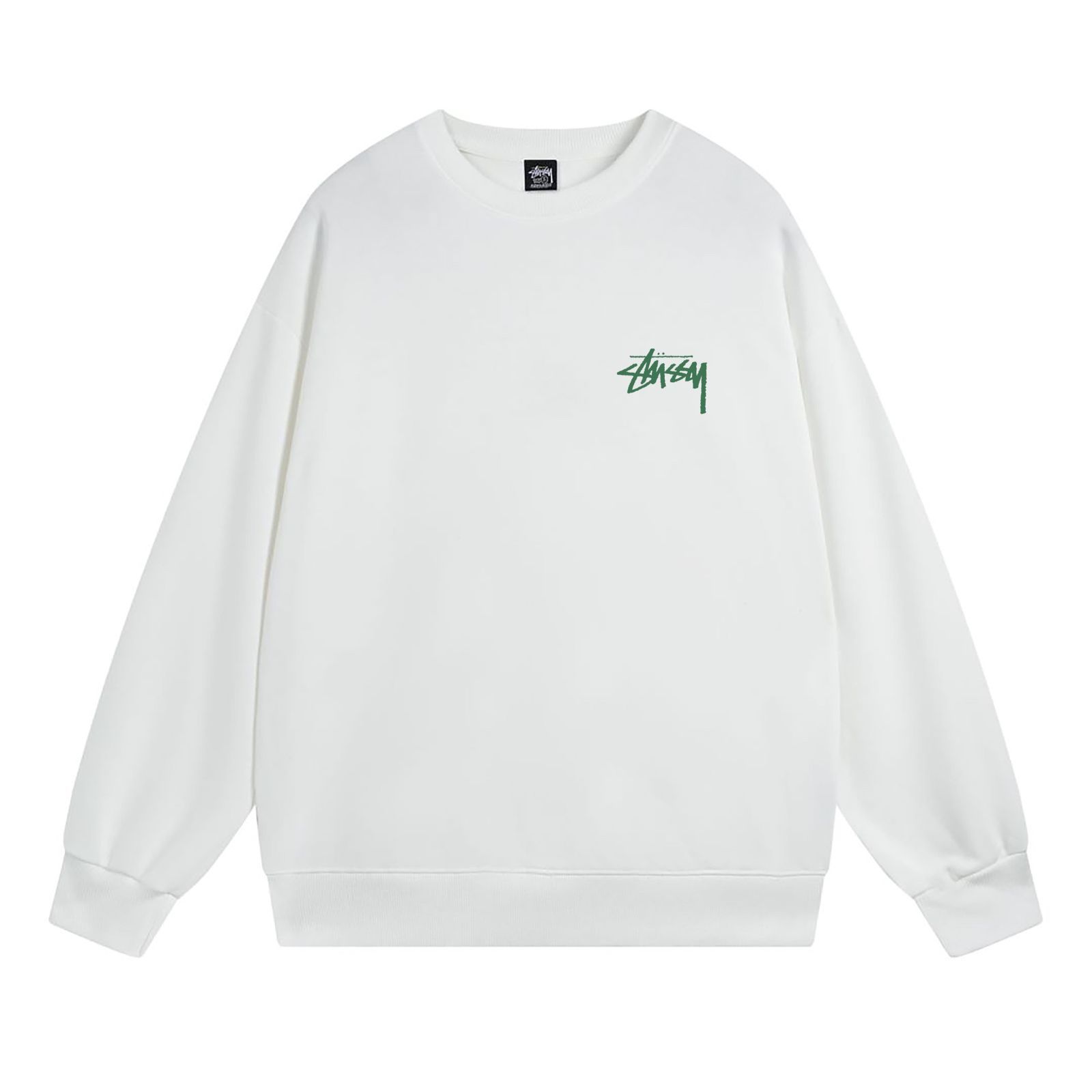 STUSSY SS23 石像プリントクルーネックスウェットシャツ 男女兼用