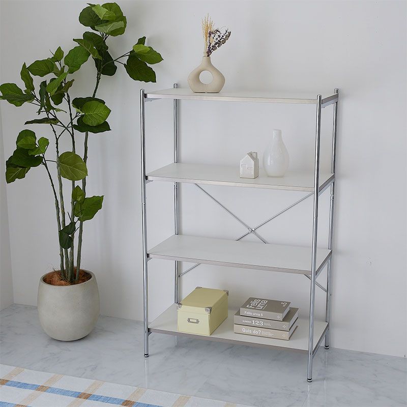 スチールラック メタル製ラック 白 おしゃれ 棚 収納棚 頑丈 ラック スリム 収納 スチールシェルフ 幅80 4段 奥行38 ラック 棚 隙間収納 省スペース オープンラック オープンシェルフ グレー ベージュ ホワイト 頑丈 北欧 かわいい