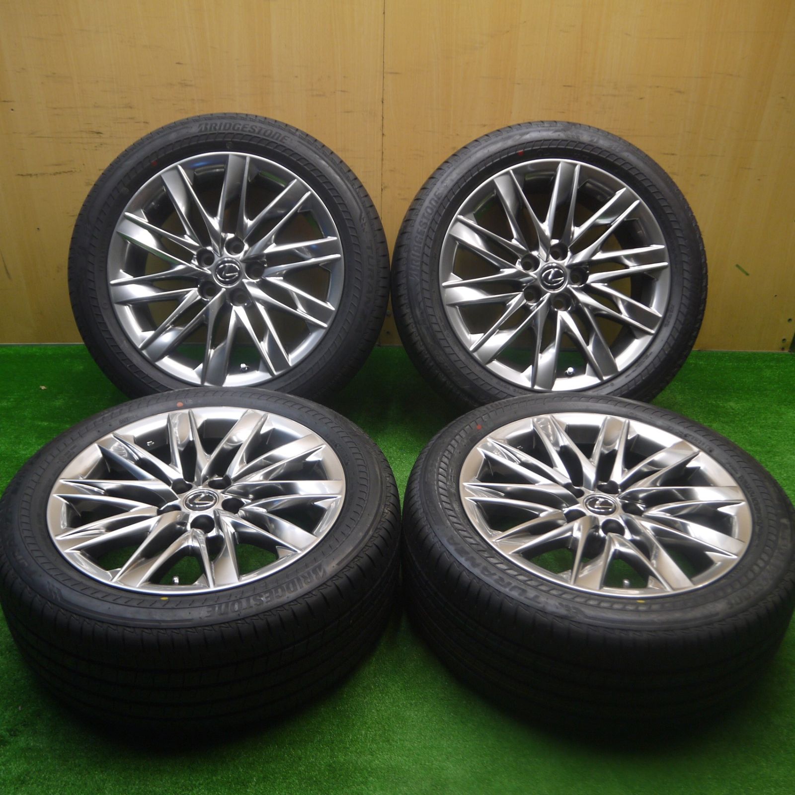 *送料無料* 新車外しレクサス LS バージョンL 純正 245/50R19 ブリヂストン トランザ T005A RFT 19インチ PCD120/5H4082703Hノ