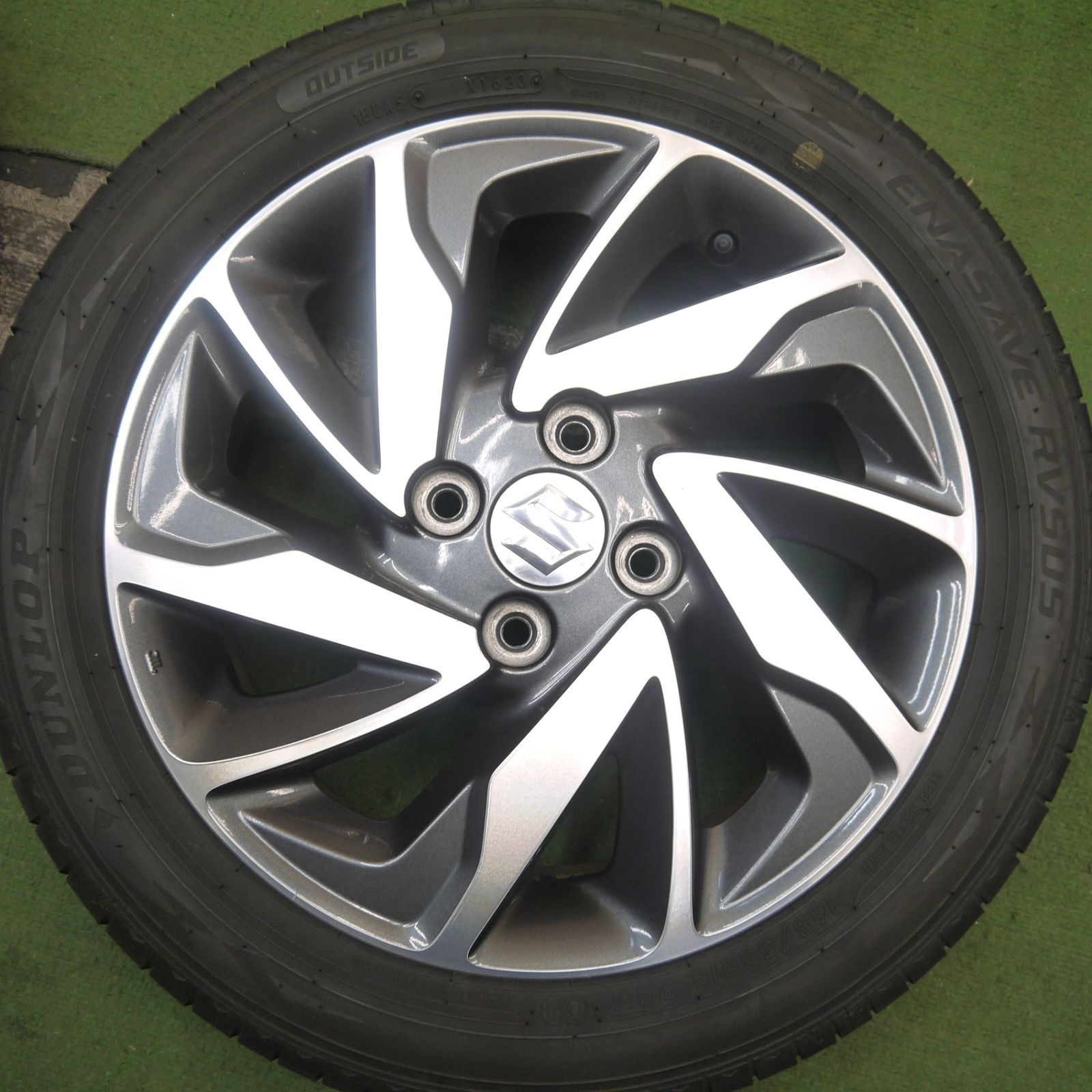 4本価格 23年 スズキ スペーシア カスタム 純正 165 55R15 ダンロップ エナセーブ RV505 15インチ PCD100 4H 5092905Hノ TRITUETUBI_COM