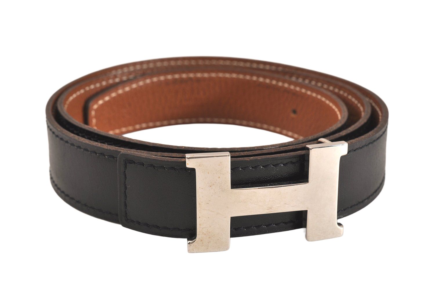 エルメス ヴィンテージ レザーベルト 75cm ゴールド金具 HERMES エルメス ヴィンテージ コンスタンス レザー ベルト