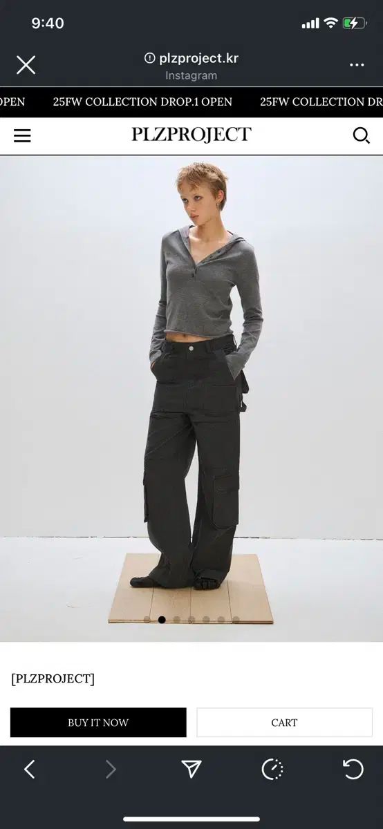 PLZPROJECT PLZPROJECT プリーズプロジェクト カーペンダー パラシュート パンツ チャコール