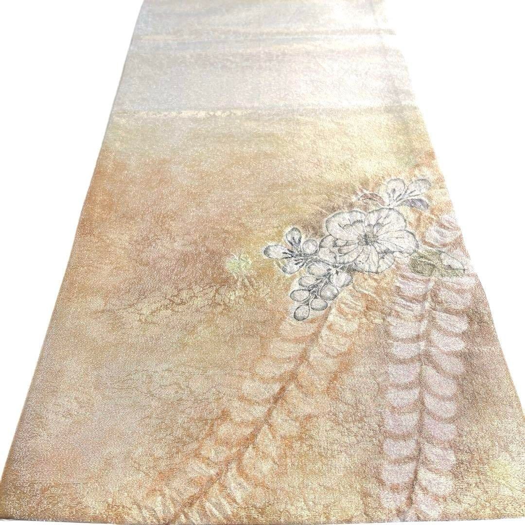 袋帯 辻ヶ花 絞り 藤の花 金糸 着物 064a p - メルカリ