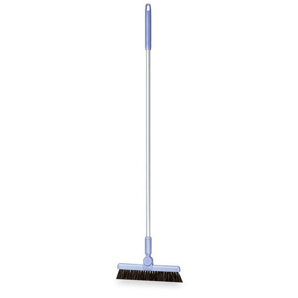 まとめ ほうき|掃除用品 1本柄 アクアブルー 26cm 全長 約101cm BM-2ホーキ26 〔業務用 施設 店舗〕 ×5セット