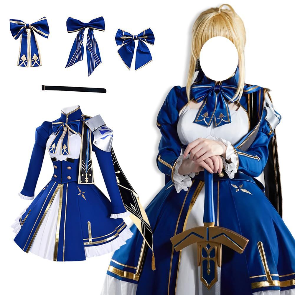 五次元 高品質 Fate Saber コスプレ衣装 崩壊スターレイル ワンピース戦闘服 連動コラボ コスチューム ウイッグ付き 変装 ハロウィン クリスマ BJ0919ML04