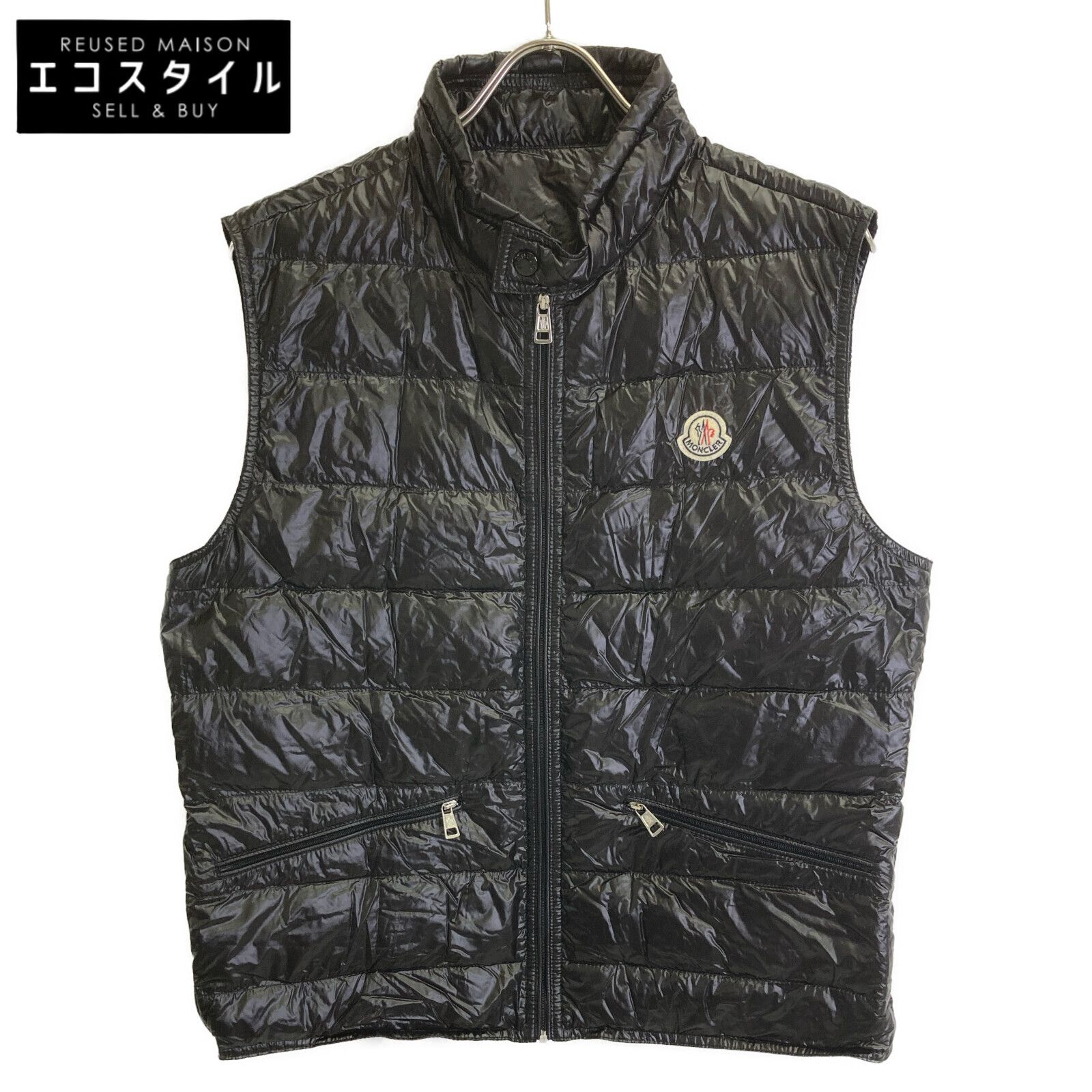 MONCLER モンクレール ﾌﾞﾗｯｸ GUI ﾅｲﾛﾝﾀﾞｳﾝ ﾍﾞｽﾄ 3 - メルカリ