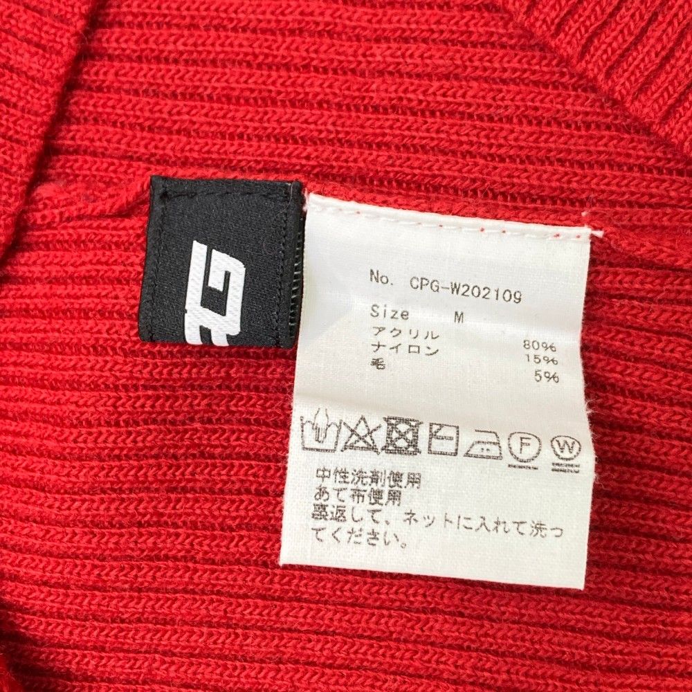 サイズ：M CPG GOLF シーピージーゴルフ  タートルネック ニットセーター  レッド系 [240101436117] ゴルフウェア レディース ストスト サイズ：M CPG GOLF シーピージーゴルフ タートルネック ニット