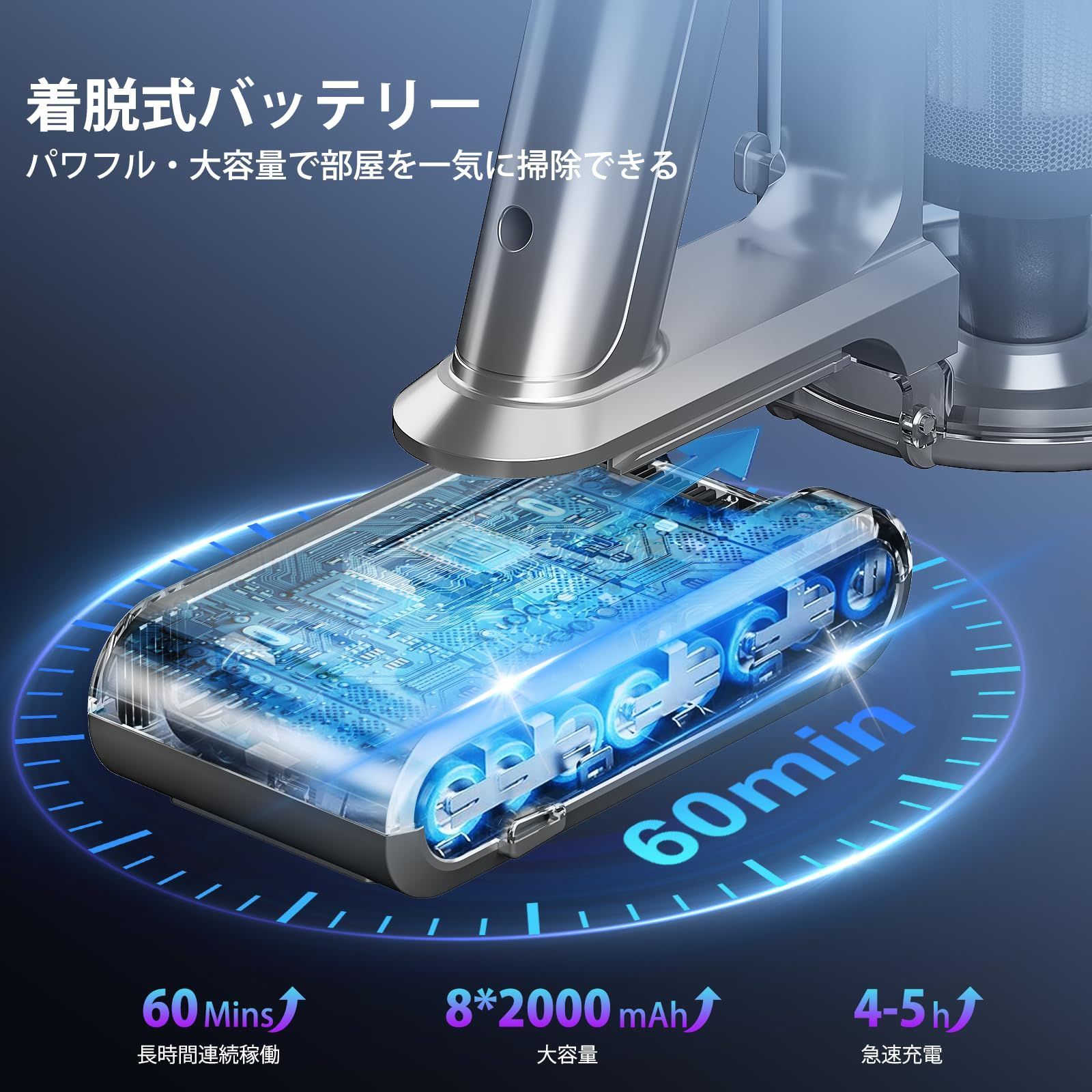 掃除機 コードレス業界初自走式！500Kpa超強力吸引業界初 AIホコリ
