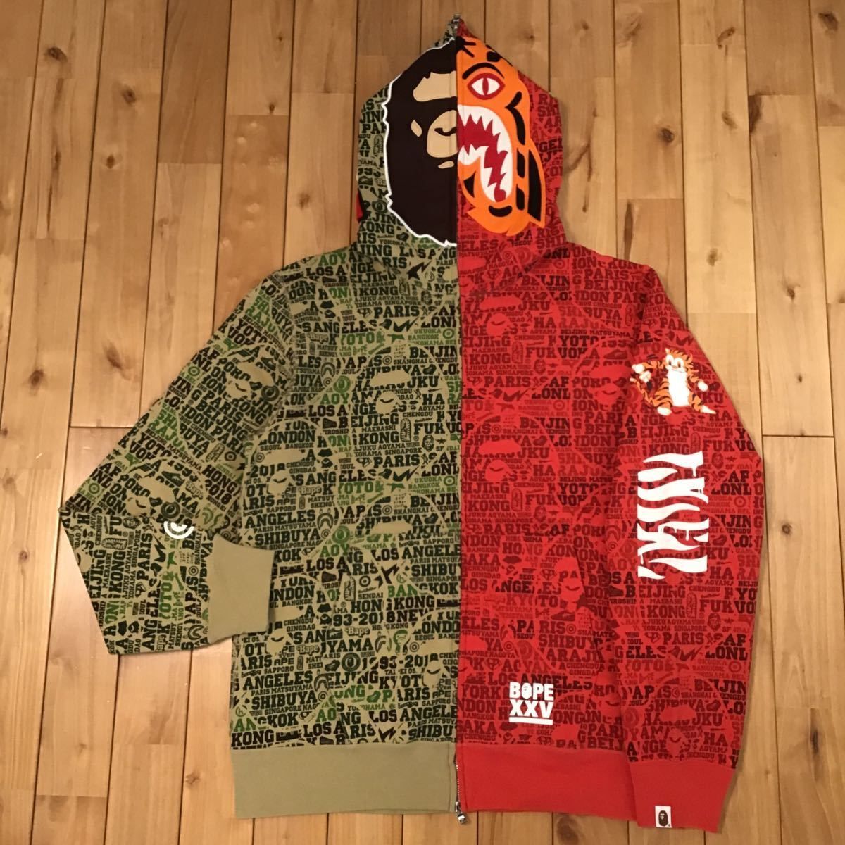 ☆新品☆ 2XL XXV CITIES CAMO ape head タイガー パーカー tiger full 